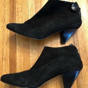 Bally Black leather and suede ankle boot.